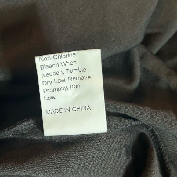 Dress Womens S Black Pearl‎ Beaded Tie Neck Mesh Bishop Sleeve Wedding Formal - Picture 7 of 9